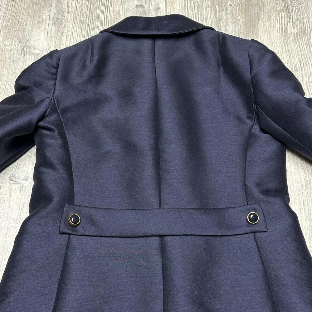 VTG Ruth McCulloch Pea Coat Women Small Navy Blue Double Breasted 60s Union MCM - Picture 12 of 16